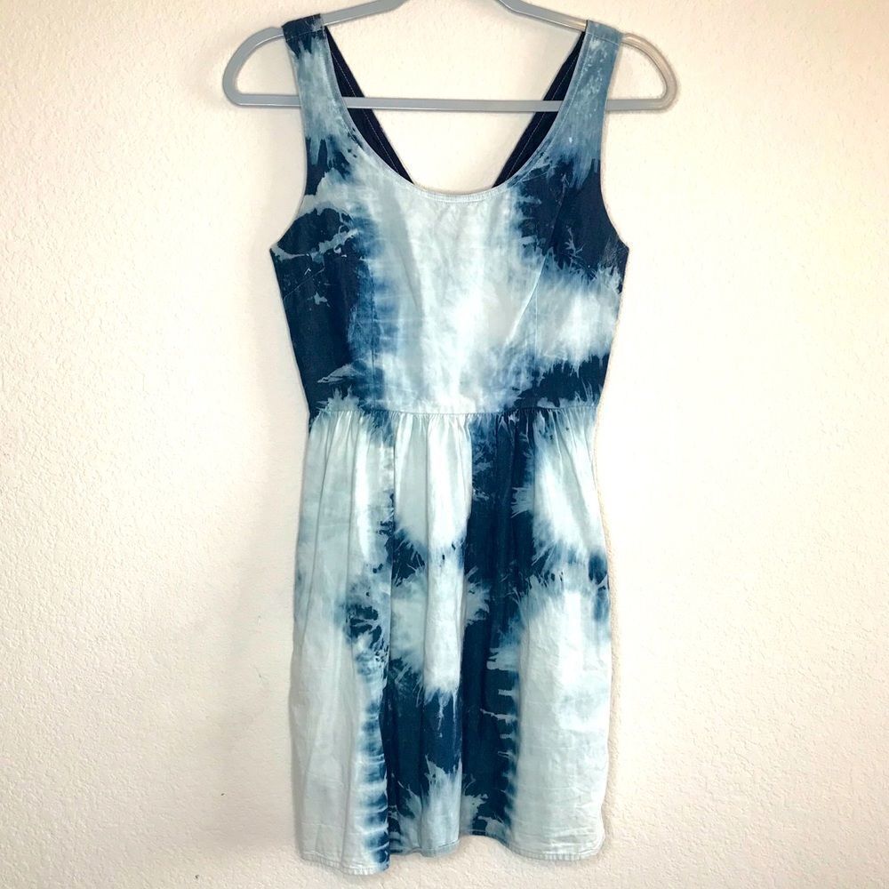 American Eagle acid wash chambray dress